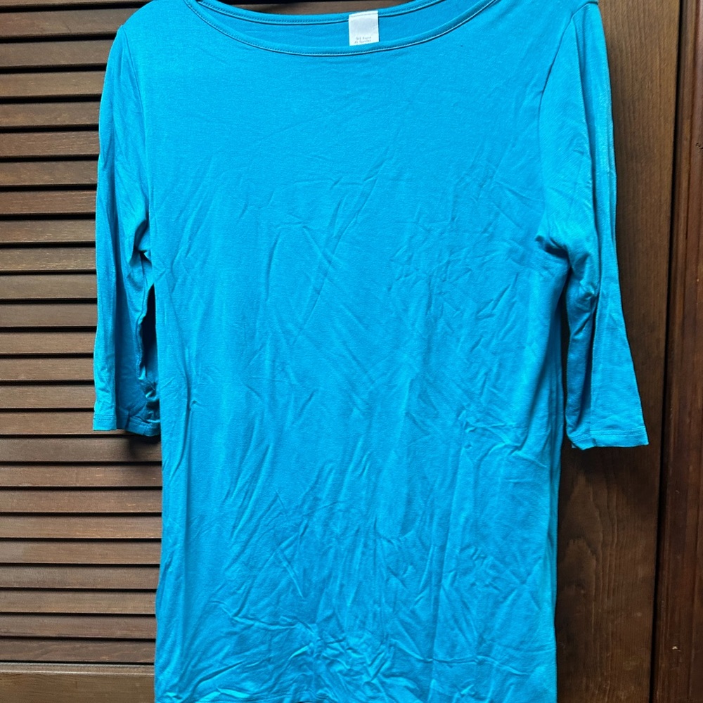 Blue tie-back tunic
